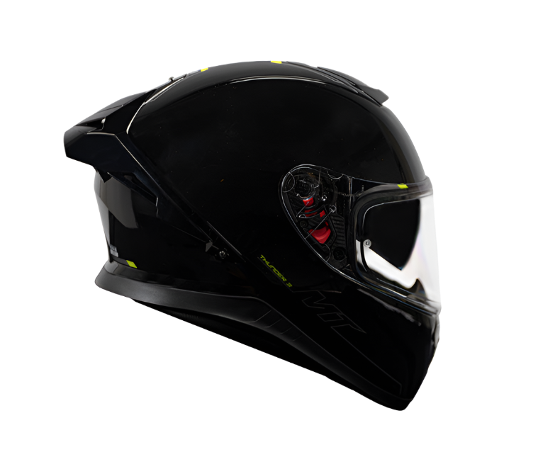 MT Thunder 3 SV Spoiler Solid A1 Gloss Black Helmet