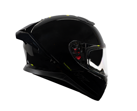 MT Thunder 3 SV Spoiler Solid A1 Gloss Black Helmet - Moto Central