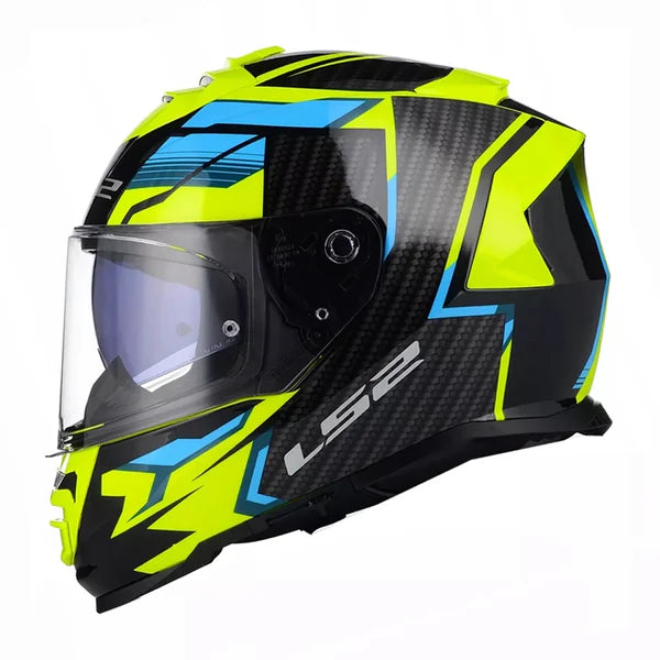 LS2 FF800 Storm II Tracker Black Hi Viz Yellow Gloss Helmet (D Ring)