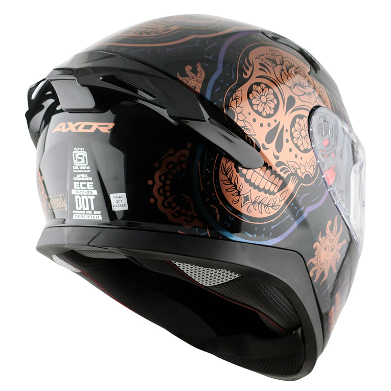 AXOR Apex Trance Gloss Black Gold Helmet– Moto Central