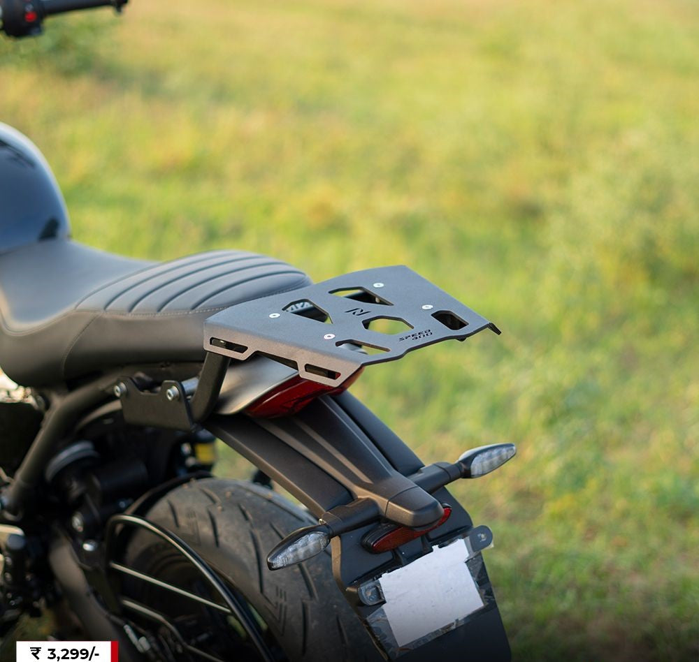 Triumph Top Box Rack ZANA Top Rack With Plate T2 Black For Triumph Speed 400 (ZI-8376)– Moto ...