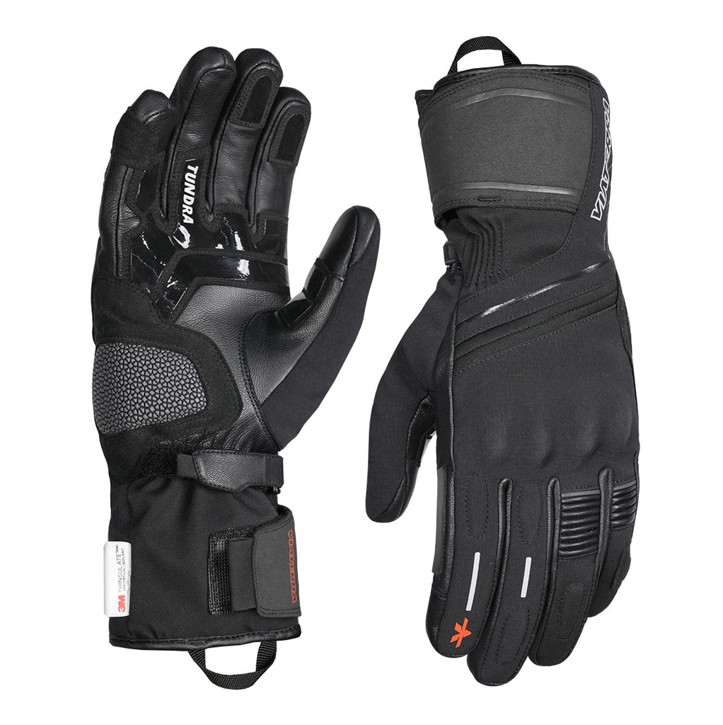 Viaterra Tundra V3 Waterproof Winter Motorcycle Riding Gloves (Black)