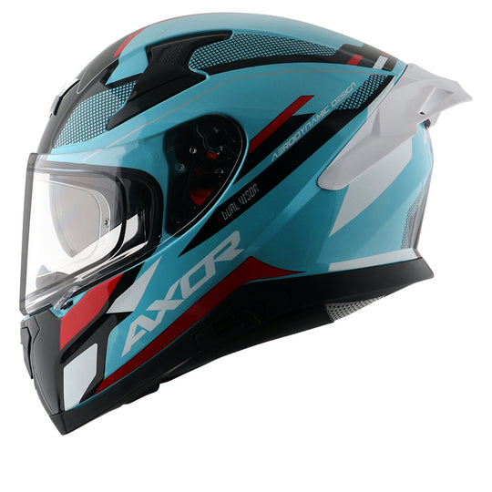 AXOR Apex Turbine Gloss Hex Blue Red Helmet