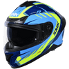 SMK Typhoon Aerot Gloss Blue Yellow (GL545) Helmet