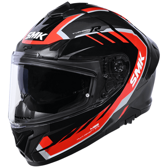 SMK Typhoon Aerot Matt Black Grey Red (MA663) Helmet
