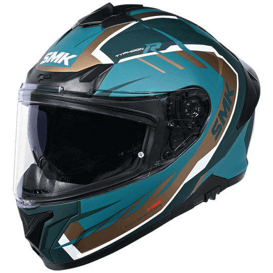 SMK Typhoon Aerot Gloss Green Orange (GL878) Helmet