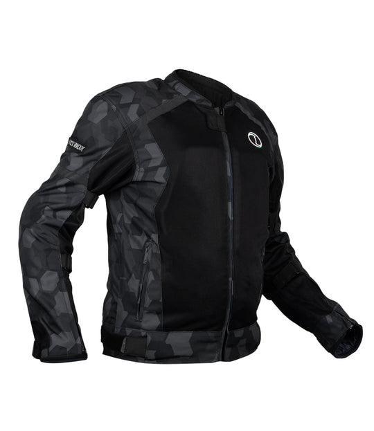 Rynox Urban X Dark Hex Camo Blue Black Riding Jacket