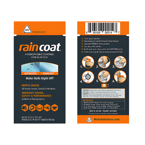 Moto Solutions Rain Coat Wipes Pack of 3 (RCPCH*3)