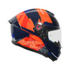 MT Hummer B Monti Gloss Black Blue Orange C7 Helmet