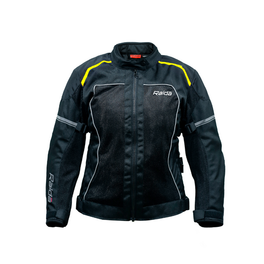 Raida Empress Women Motorcycle Riding Jacket (Black Hi Viz)