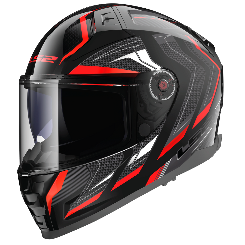 LS2 FF811 Vector II Alizer Gloss Black Red Helmet