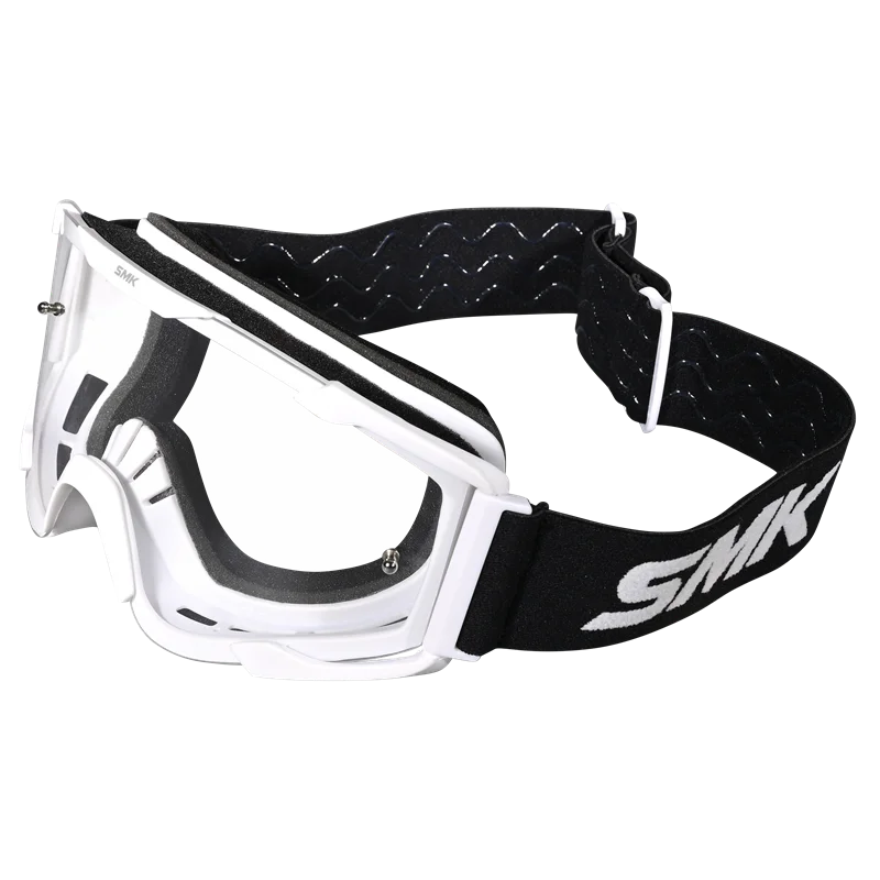 SMK Terrain Offroad Goggle with Clear Lens (White with Black Strap)