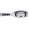 SMK Terrain Offroad Goggle with Clear Lens (White with White Strap)