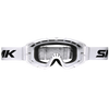 SMK Terrain Offroad Goggle with Clear Lens (White with White Strap)
