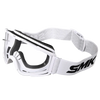 SMK Terrain Offroad Goggle with Clear Lens (White with White Strap)