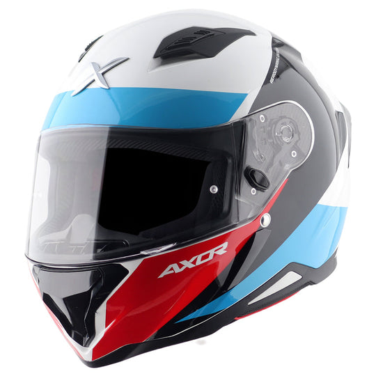 AXOR Hunter Turbo Gloss White Red Helmet