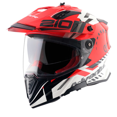 AXOR XCross Dual Visor Speedometer Gloss White Red Helmet