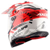 AXOR XCross Dual Visor Speedometer Gloss White Red Helmet