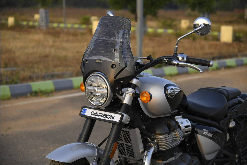 Carbon Racing Wanderer Premium Windshield for Royal Enfield Super