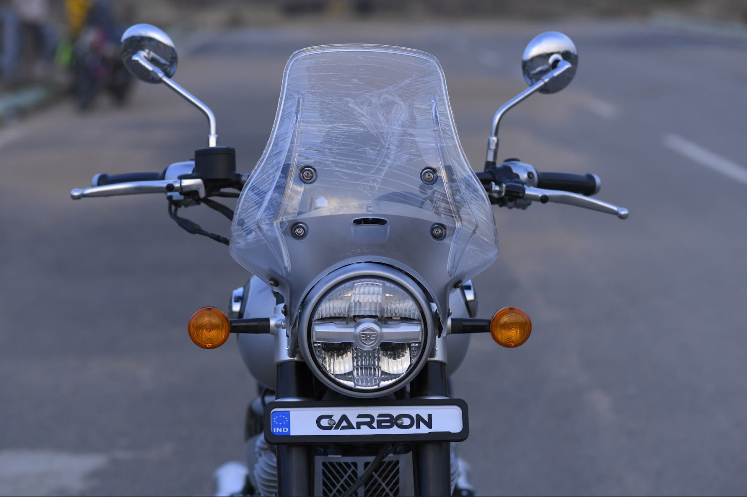 Carbon Racing Carbon Racing Wanderer Premium Windshield for Royal Enfield Super Mete ...