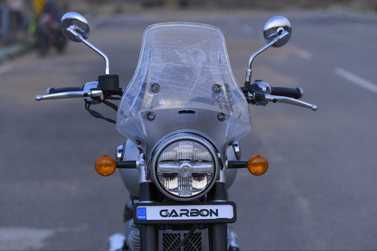 Carbon Racing Wanderer Premium Windshield for Royal Enfield Super Meteor 650 (Clear)