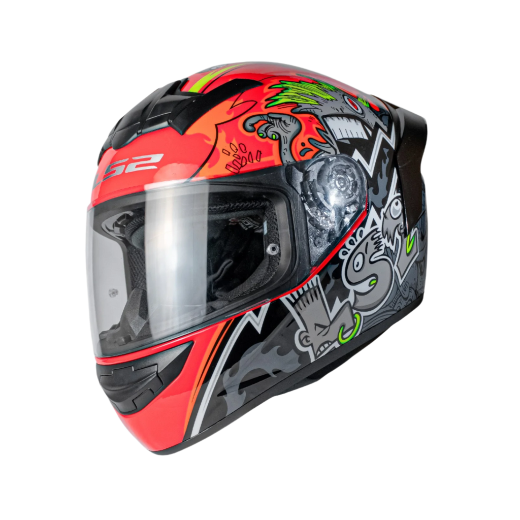 LS2 FF352 Hipst Red Gloss Helmet