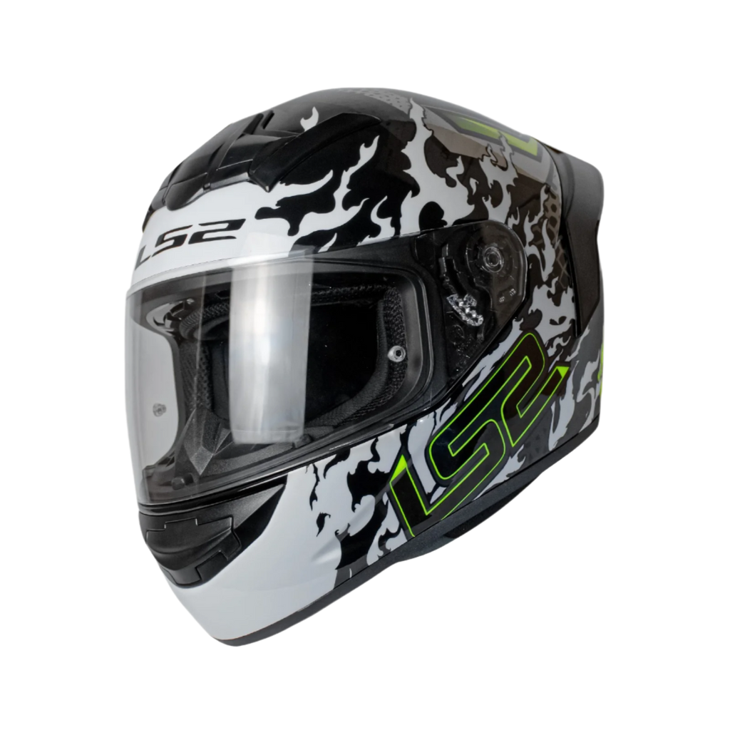 LS2 FF352 Antars Black White Gloss Helmet