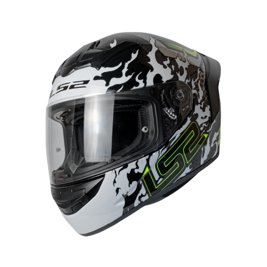 LS2 FF352 Antars Black White Gloss Helmet