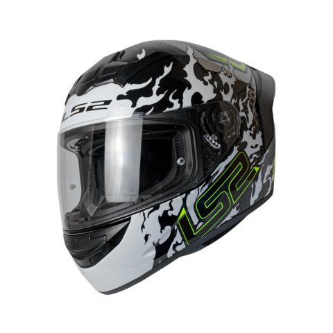 LS2 FF352 Antars Black White Gloss Helmet