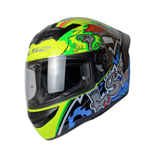 LS2 FF352 Hipst Black Yellow Gloss Helmet