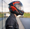 LS2 Stream II Fury Black Red Gloss Helmet (D Ring)