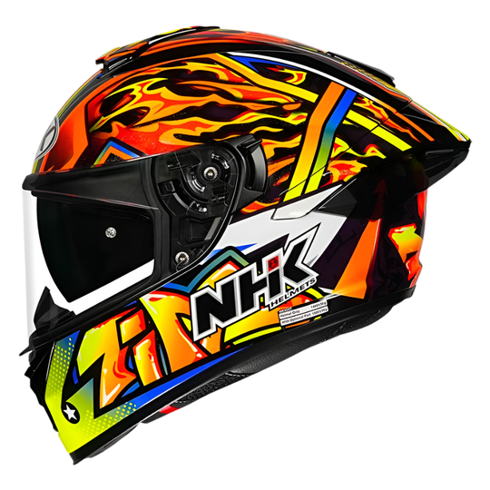 NHK K5R Timothee Gloss Black Orange Helmet