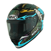 NHK K5R Chanon Gloss Black Tosca Blue Helmet