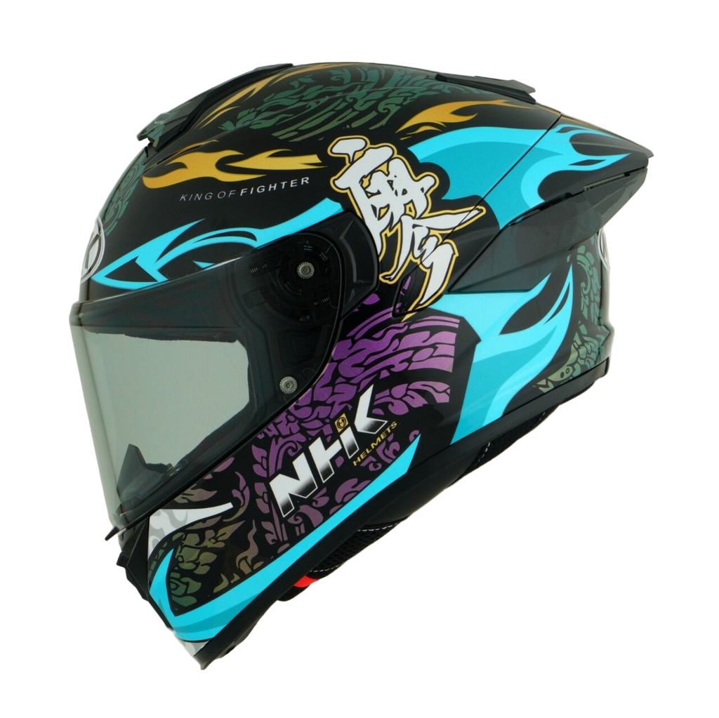 NHK K5R Chanon Gloss Black Tosca Blue Helmet