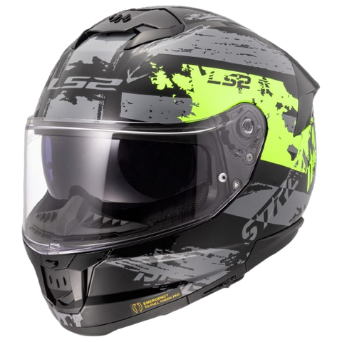 LS2 Stream II Noisy Yellow Black Gloss Helmet (D Ring)