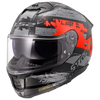 LS2 Stream II Noisy Red Black Gloss Helmet (D Ring)