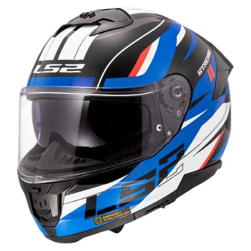 LS2 Stream II Bolt Red Blue Gloss Helmet (D Ring)