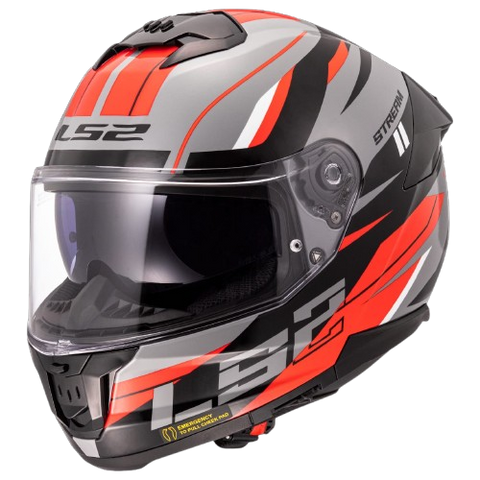 LS2 Stream II Bolt Black Red Matt Helmet (D Ring)