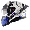 AXOR Apex Hex 2 Gloss White Blue Helmet