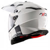 AXOR XCross Dual Visor Solid Gloss White Red Helmet