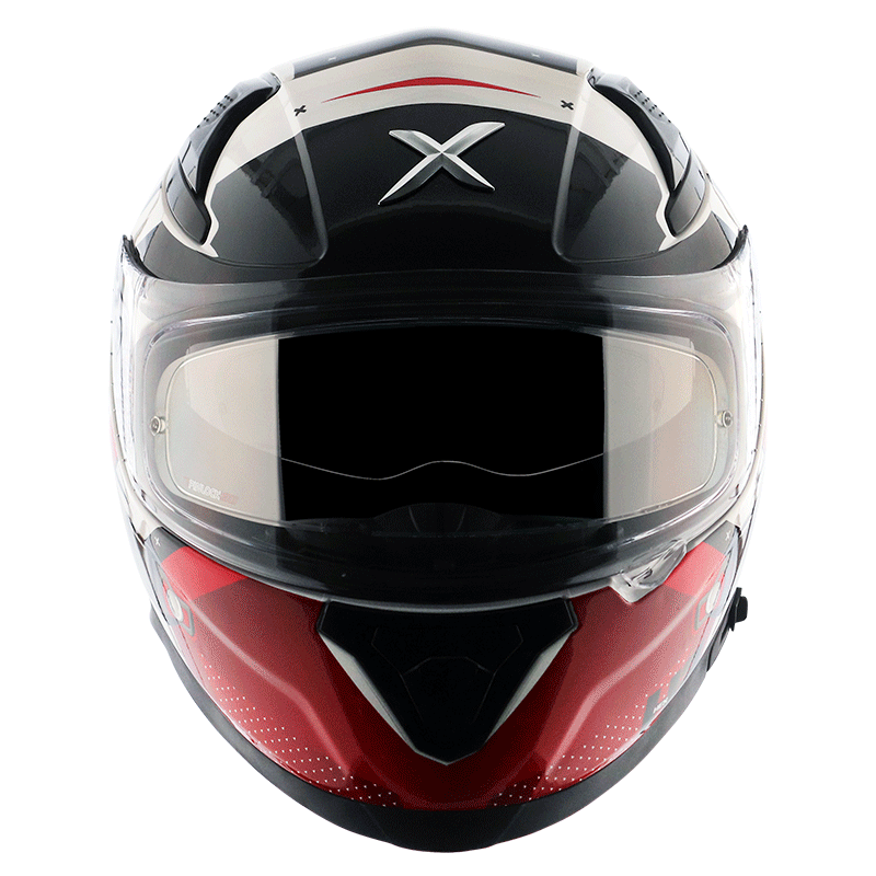 AXOR Apex Hex 2 Gloss White Red Helmet