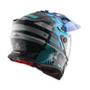 AXOR XCross Dual Visor Gambling Gloss Black Blue Helmet