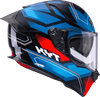 KYT R2R Pro Parsec Gloss Black Blue Red Helmet
