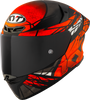 KYT TT Revo Combustion Black Orange Gloss Helmet
