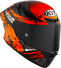 KYT TT Revo Combustion Black Orange Gloss Helmet