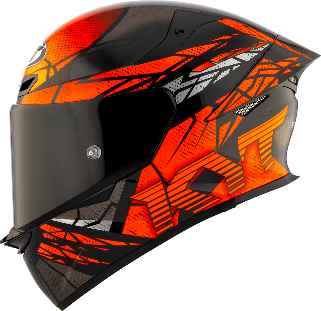 KYT TT Revo Combustion Black Orange Gloss Helmet