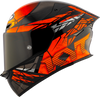 KYT TT Revo Combustion Black Orange Gloss Helmet