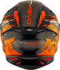 KYT TT Revo Combustion Black Orange Gloss Helmet