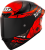 KYT TT Revo Combustion Matt Black Red Helmet