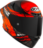 KYT TT Revo Combustion Matt Black Red Helmet